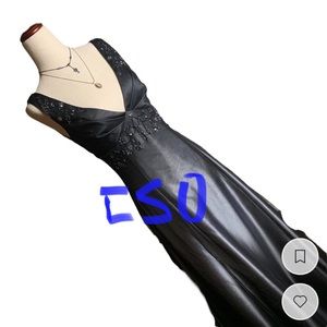 ISO BLONDIE NITES BLACK/GREY/SILVER VINTAGE OMBRÉ PROM DRESS